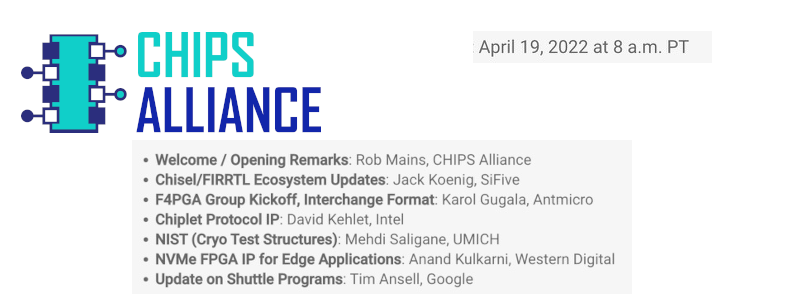 CHIPS Alliance, April 19, 2022